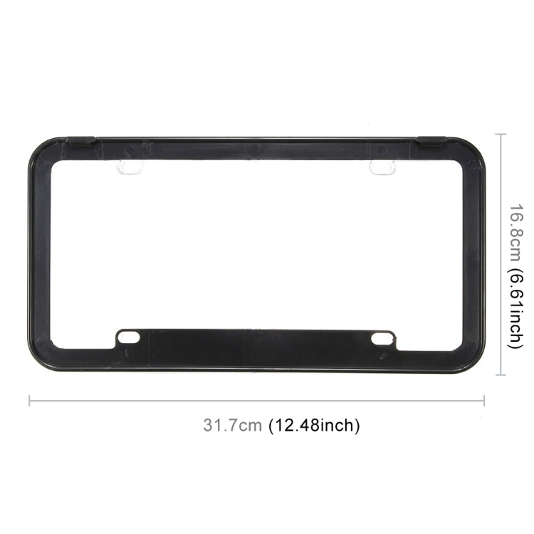 12V Car License Plate Plastic Bracket Frame Holder Stand Mount with Light(Red Light)
