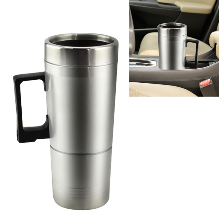 DC 24V Stainless Steel Car Electric Kettle Heated Mug Heating Cup with Charger Cigarette Lighter, Capacity: 300ML