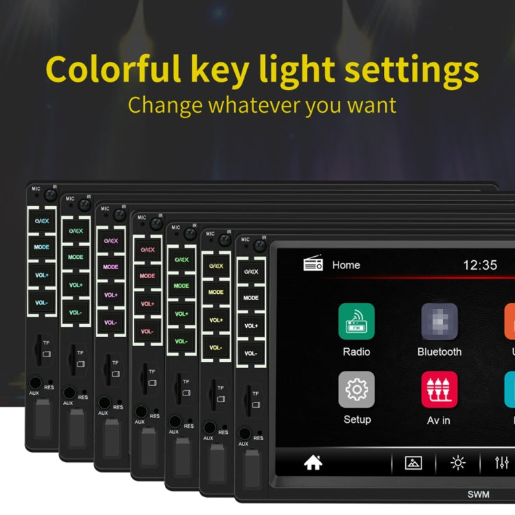 N7 7 inch HD Universal Car Radio Receiver MP5 Player, Support FM & Bluetooth & Phone Link with Remote Control