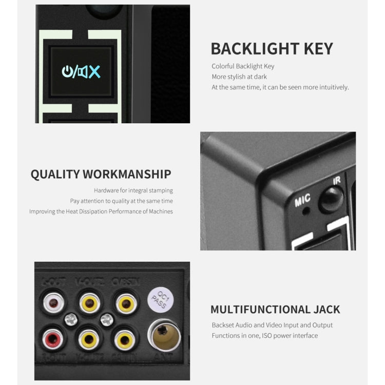 N7 7 inch HD Universal Car Radio Receiver MP5 Player, Support FM & Bluetooth & Phone Link with Remote Control