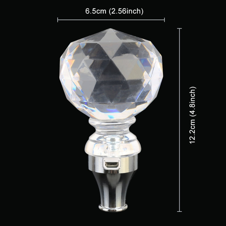 Universal Edge Flower Shaped Crystal Gear Head Gear Shift Knob with Light
