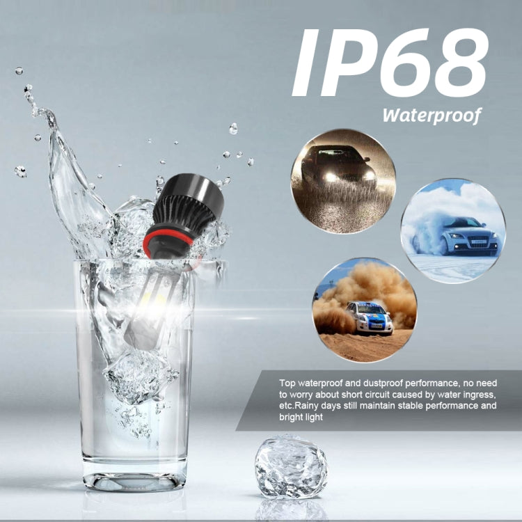 2 PCS S2 H8 / H9 / H11 DC9-36V / 25W / 6000K / 2500LM IP68 Car LED Headlight Lamps (Cool White)