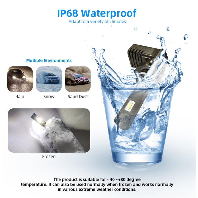 2 PCS P10 9006 / HB4 DC9-36V / 17W / 6000K / 2000LM IP68 Car LED Headlight Lamps (Cool White)