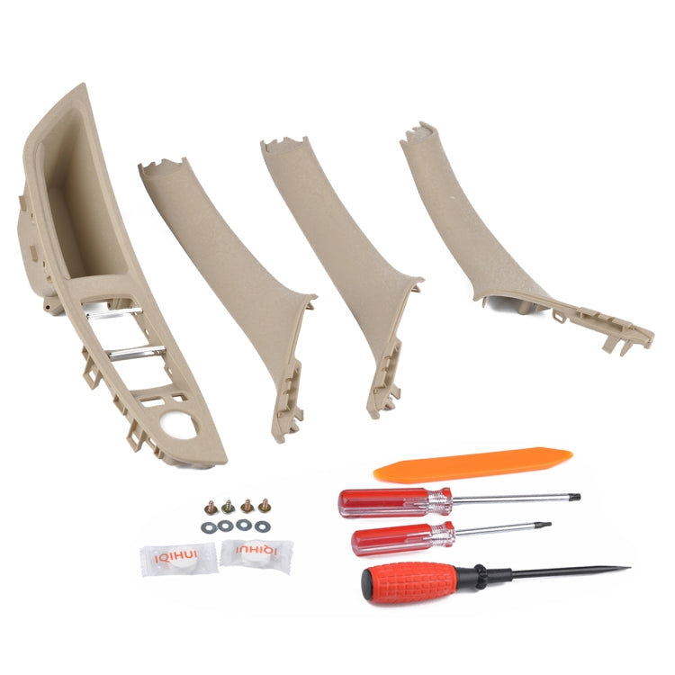 4 PCS Door Handle Window Switch Panel Interior Door Handle 51417225875 / 51417225853 / 51417225854 for BMW 5 Series