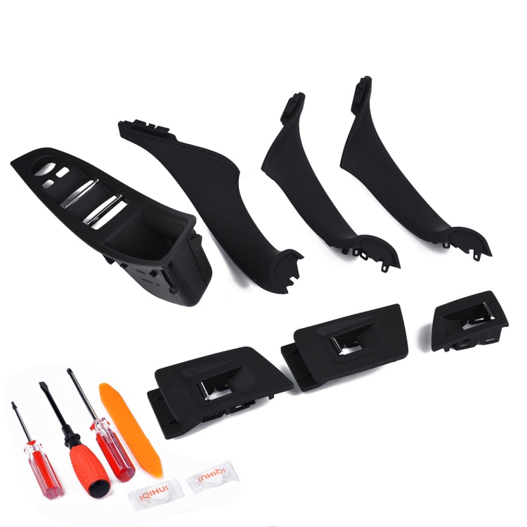 7 PCS Door Handle Window Switch Panel Interior Door Handle 51417225875 for BMW 5 Series, Left Driving