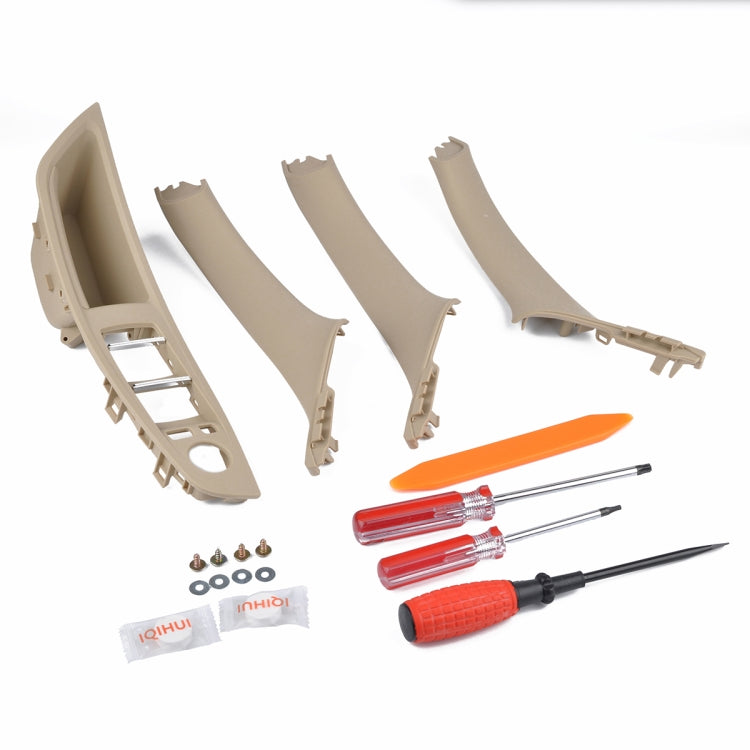 7 PCS Door Handle Window Switch Panel Interior Door Handle 51417225875 for BMW 5 Series, Left Driving