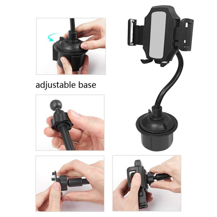 Universal Car Cup Long Hose Mobile Phone Holder (Black)