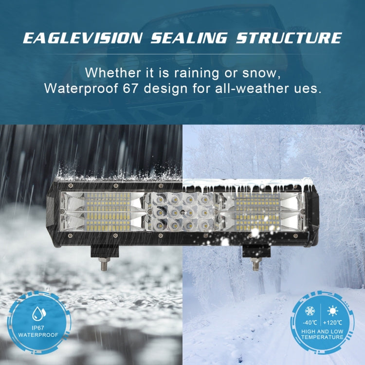 12 inch Three Rows 42W 3360LM 6000K IP67 Car Truck Off-road Vehicle LED Work Lights Spot / Flood Light, with 60LEDs SMD-3030 Lamps
