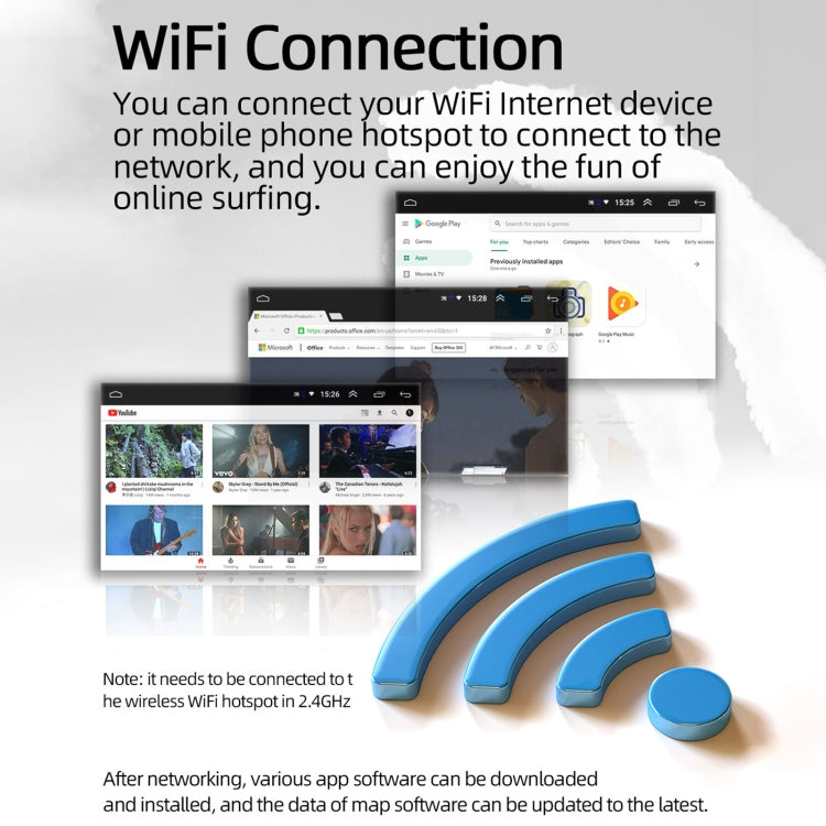 SX1 10.1 inch 90 Degree Rotation Android Navigation Car Player, 2GB+16GB