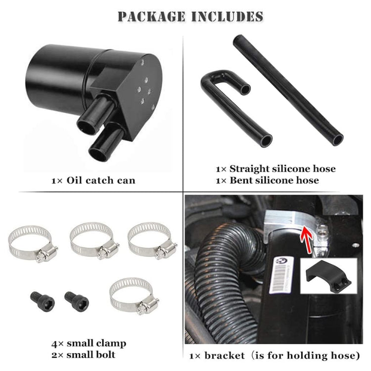 For BMW N54 Car Aluminum Oil Catch Can Oil Filter Tank Breather Tank