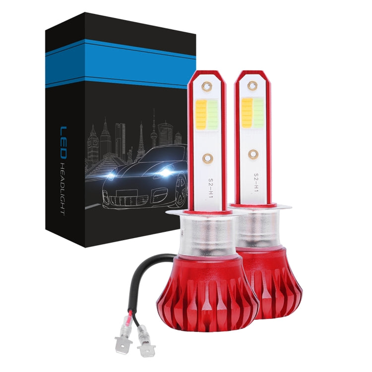 2 PCS YBW5-RED H1 DC9-36V 12W 6000K/-8000K-3000K 2100LM IP68 Car LED Fog Light