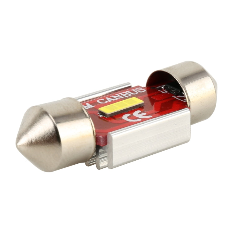 2 PCS 31mm DC9-32V / 1.6W / 6000K / 120LM Car Reading Lamp Dome Light with 3LEDs CSP Lamp Beads & Decoding