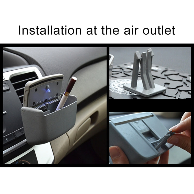 AT130BK Car Multi-functional Organizer Storage Box with LED Light