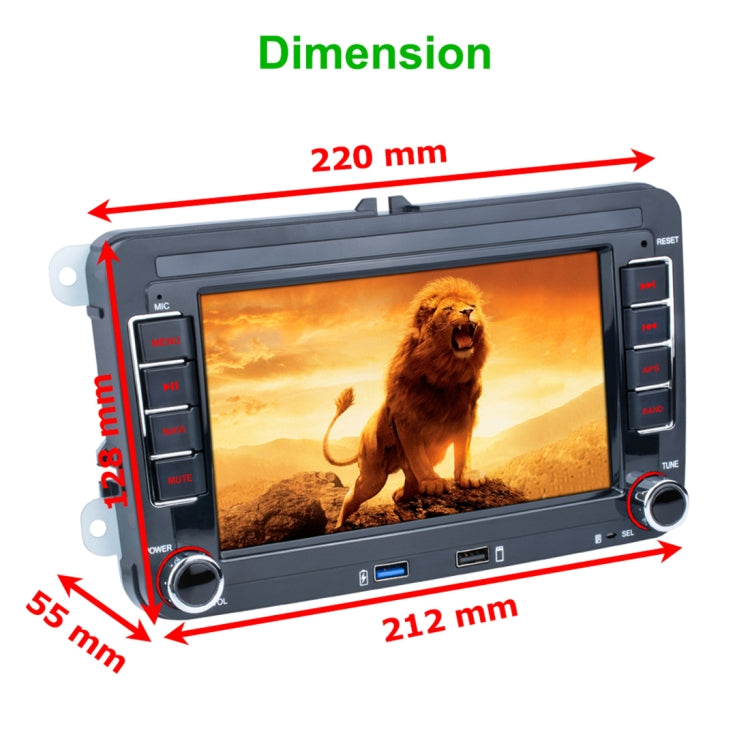 Car HD 7 inch Android 9.1 Radio Receiver MP5 Player for Volkswagen, Support FM & Bluetooth & TF Card & GPS & WiFi