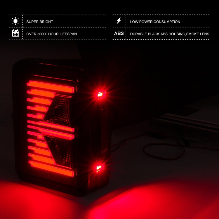 2 PCS Car No.3 Shape Reversing Lights / Turn Light / Tail Light for US Version Jeep Wrangler JK 2007-2017