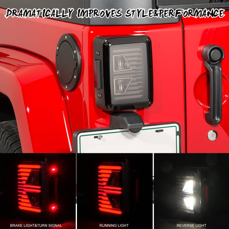 2 PCS Car No.3 Shape Reversing Lights / Turn Light / Tail Light for US Version Jeep Wrangler JK 2007-2017