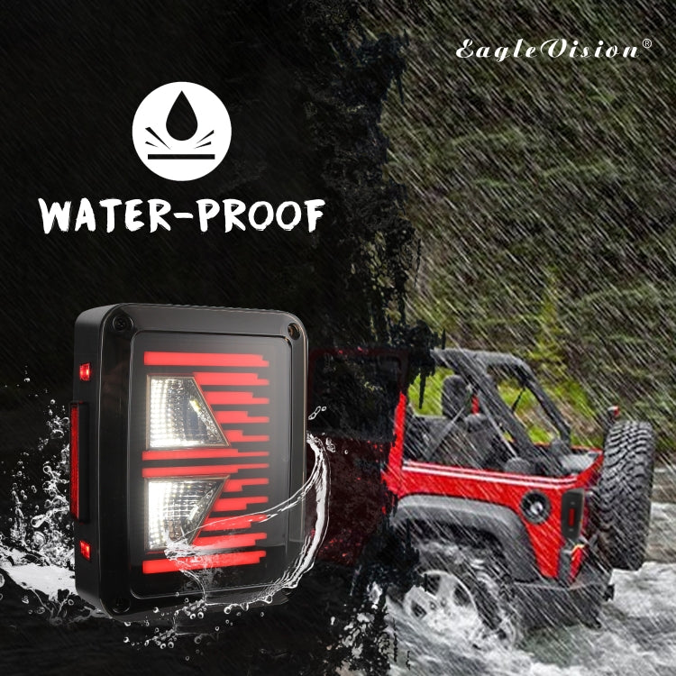 2 PCS Car No.3 Shape Reversing Lights / Turn Light / Tail Light for US Version Jeep Wrangler JK 2007-2017