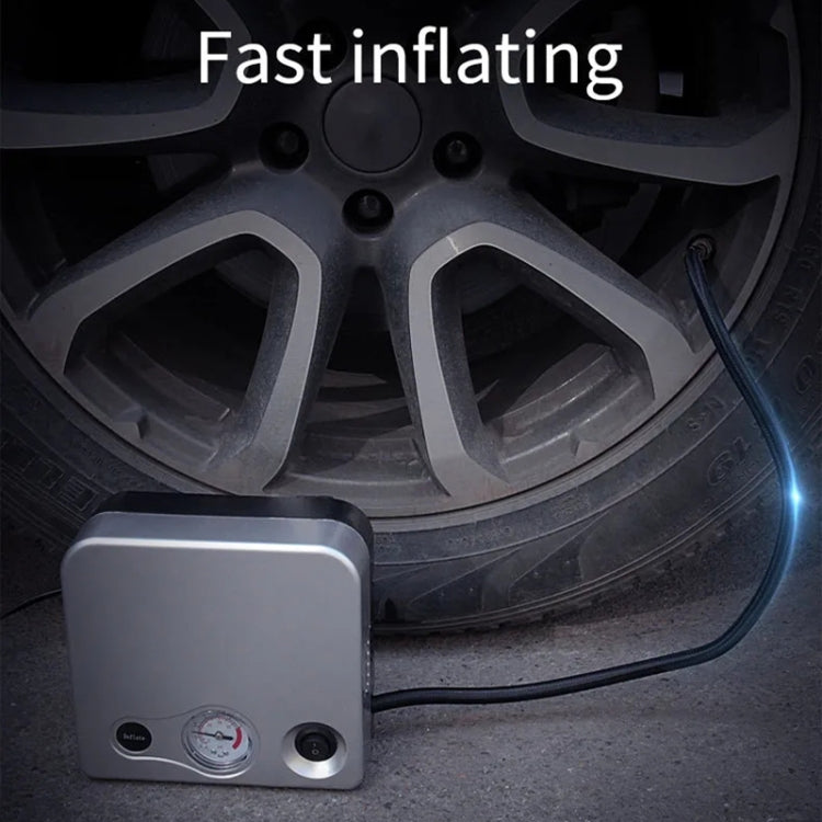 AC595 12V Portable Car Tire Pump Air Pump Tire Inflator with Light