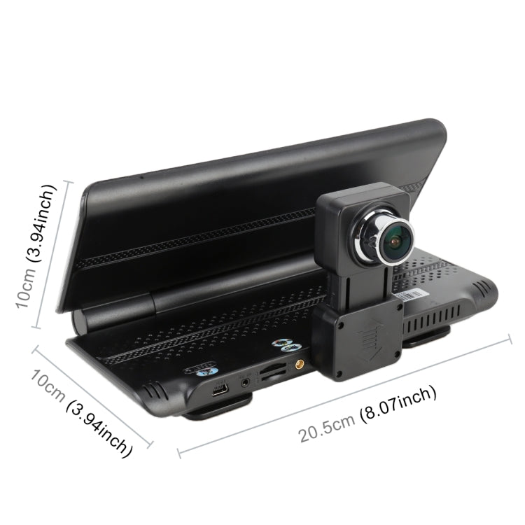 7 inch Car Foldable DVR Rearview Mirror Dual Camera Driving Video Recorder Support WiFi GPS, 4G Version