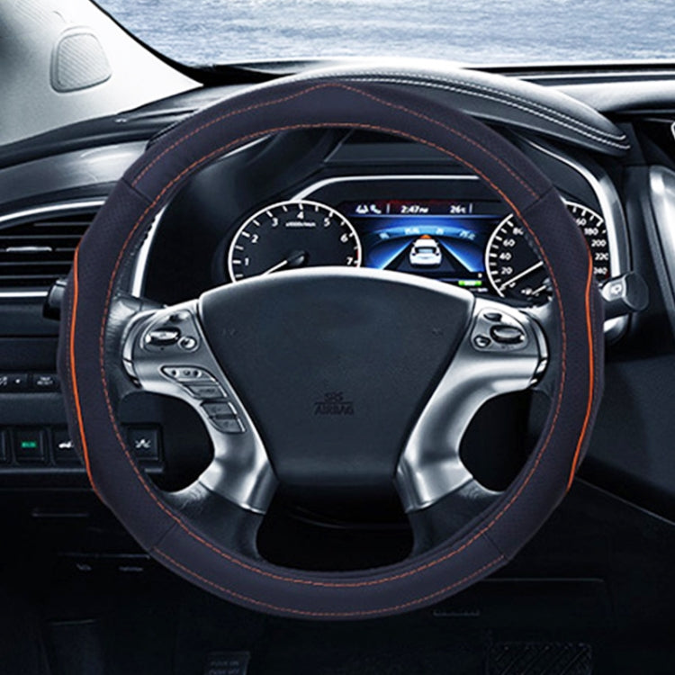 Universal Car Genuine Leather Steering Wheel Cover, Diameter: 38cm