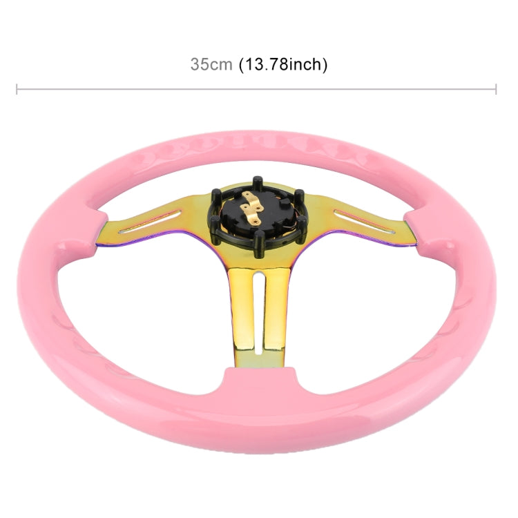 Car Colorful Modified Racing Sport Horn Button Steering Wheel, Diameter: 35cm