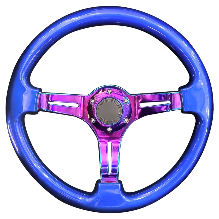 Car Colorful Modified Racing Sport Horn Button Steering Wheel, Diameter: 35cm