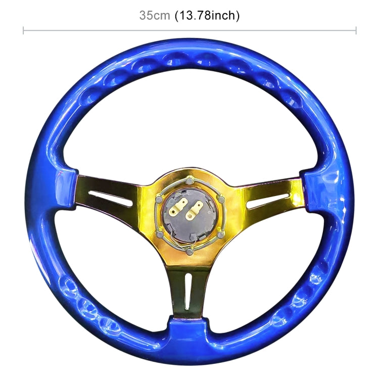 Car Colorful Modified Racing Sport Horn Button Steering Wheel, Diameter: 35cm