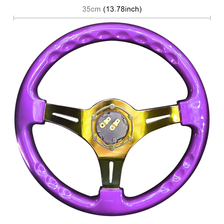 Car Colorful Modified Racing Sport Horn Button Steering Wheel, Diameter: 35cm