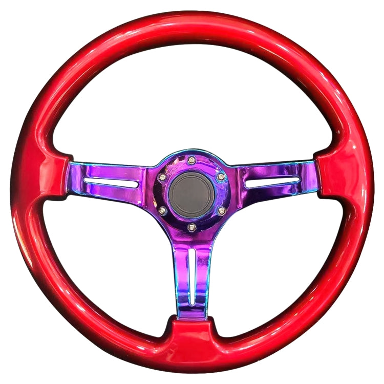 Car Colorful Modified Racing Sport Horn Button Steering Wheel, Diameter: 35cm