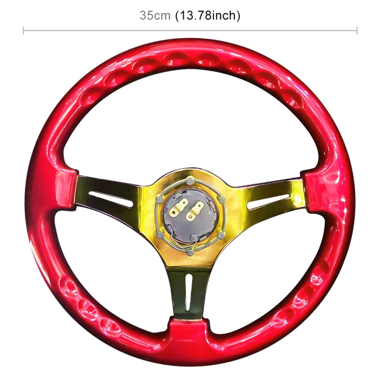 Car Colorful Modified Racing Sport Horn Button Steering Wheel, Diameter: 35cm