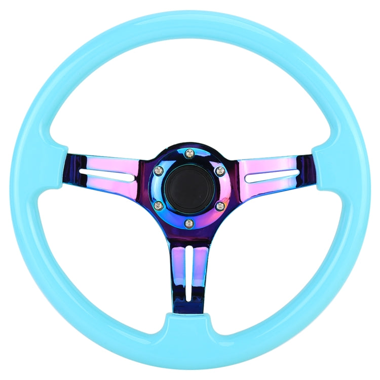 Car Colorful Modified Racing Sport Horn Button Steering Wheel, Diameter: 35cm