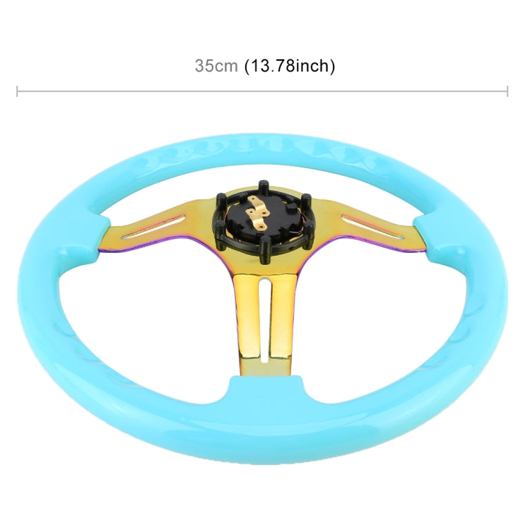 Car Colorful Modified Racing Sport Horn Button Steering Wheel, Diameter: 35cm