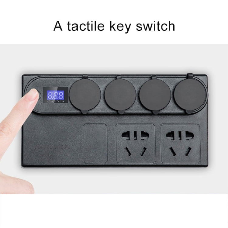 200W DC 12V/24V to AC 220V Car Multi-functional 6288 Correction Wave Power Inverter 4 USB Ports QC3.0 Fast Charger Adapter