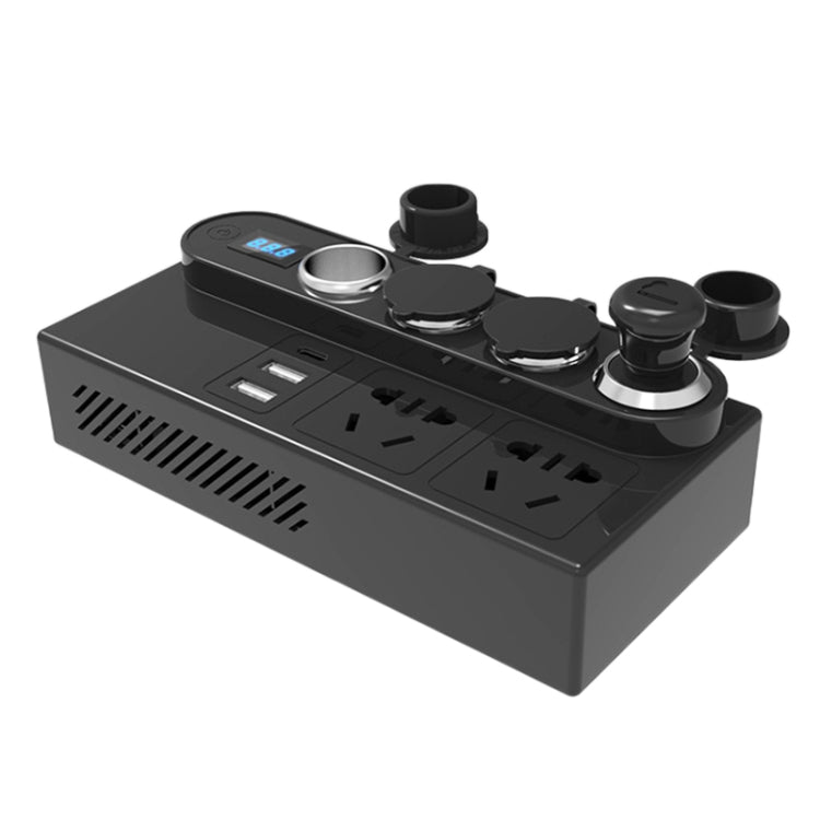 200W DC 12V/24V to AC 220V Car Multi-functional 7288 Correction Wave Power Inverter 6 USB Ports QC3.0 Fast Charger Adapter