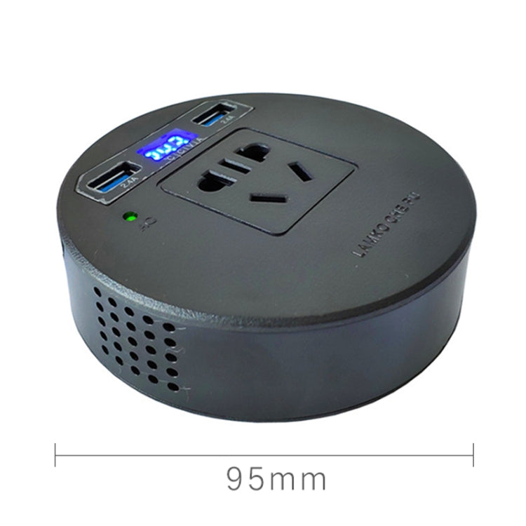 60W / 120W DC 12V-24V to AC 220V Car Multi-functional Sine Wave Power Inverter 2 USB Ports Charger Adapter(Black)