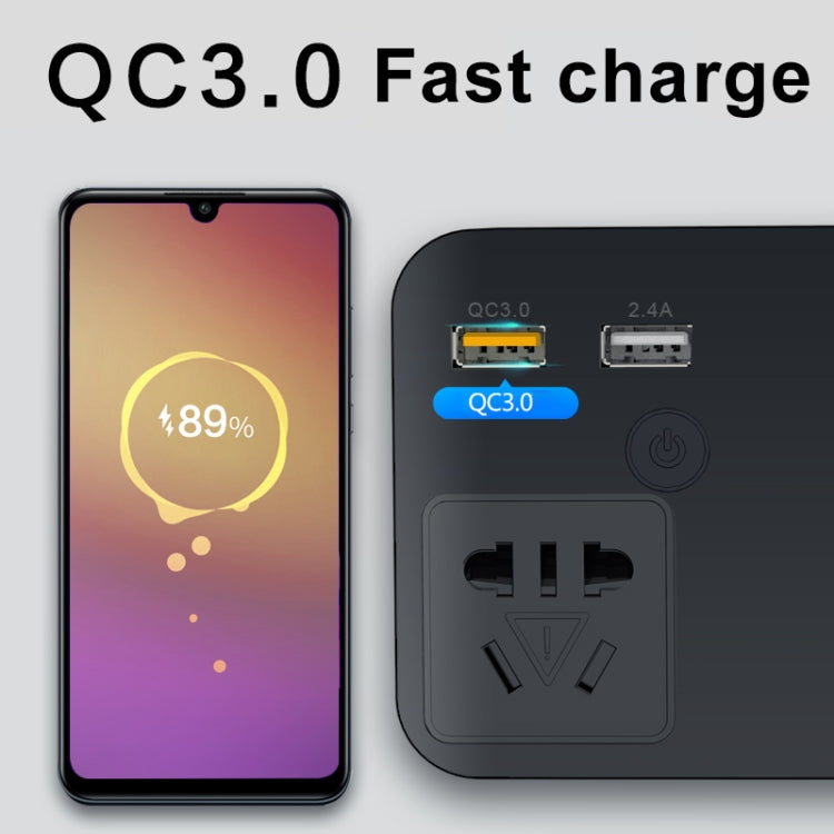 150W DC 12V-24V to AC 220V Car Multi-functional Sine Wave Power Inverter 2 USB Ports Charger Adapter