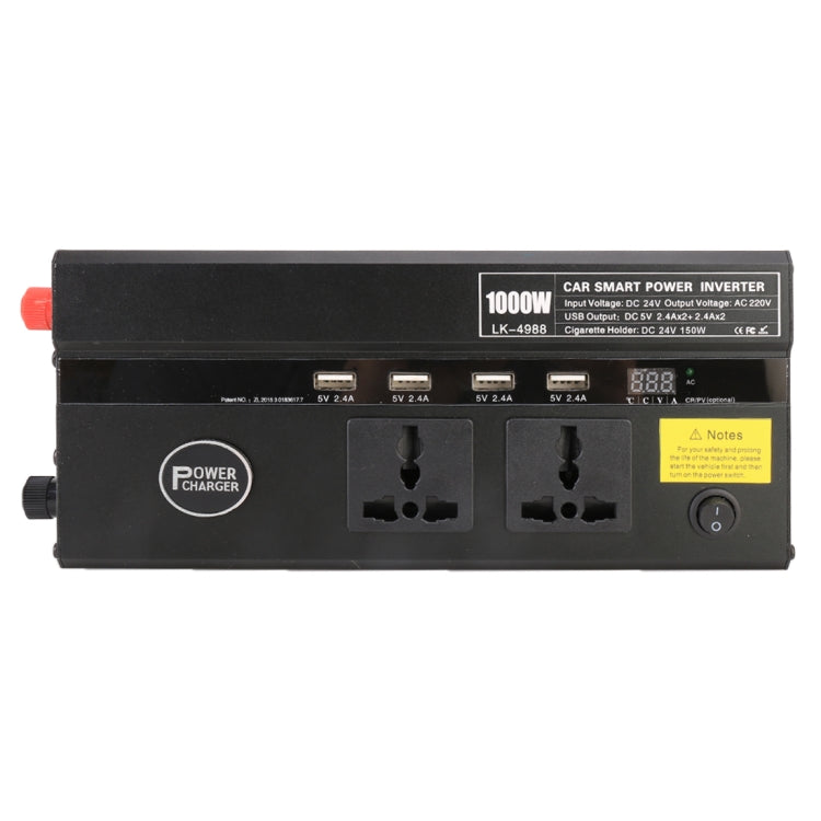 650W DC 24V to AC 220V Car Multi-functional 4988 Smart Power Inverter