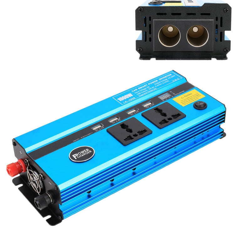 650W DC 24V to AC 220V Car Multi-functional 4988 Smart Power Inverter