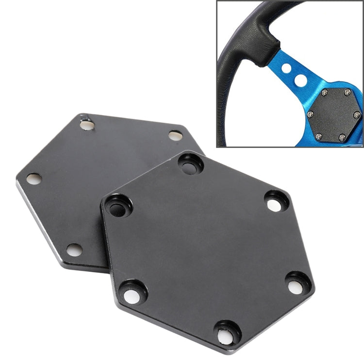 2 PCS Universal Aluminum Car Steering Wheel Hub Base