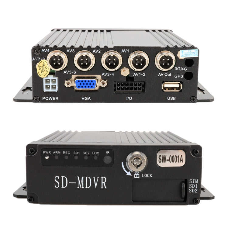 Truck 360 Degree Real-time Monitoring 4 CH SD Real-time Million Pixels SD Mobile DVR, Support SD Card / Link with Cellphone , with Monitor / GPS / Antenna