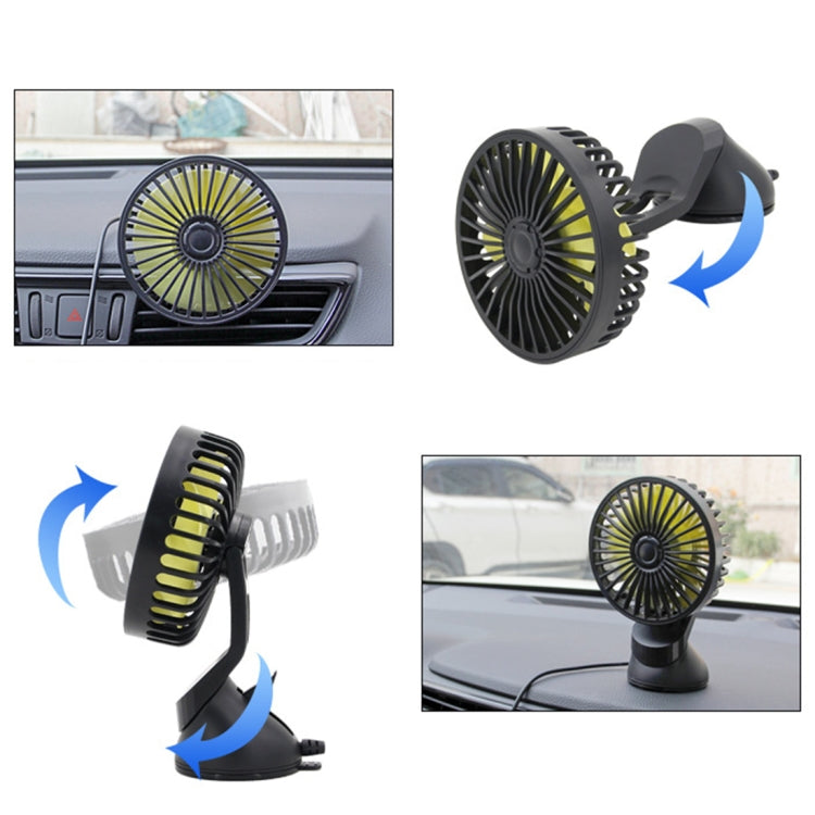 F402 Portable Car Center Console Sucker Electric Cooling Fan with Aromatherapy