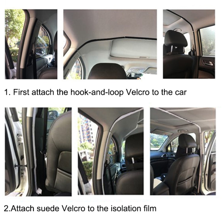 Car Quarantine Transparent Anti-spray Shield Anti-Saliva Protective Film, Front and Rear Separate Full Transparent PVC