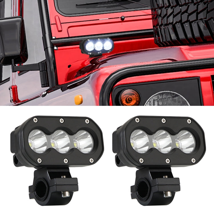 2 PCS 4 inch 25W 6000K 3000LM DC12-30V Motorcycles / Car / Ship LED Spotlight A Column Lights, Single Row 3LEDs
