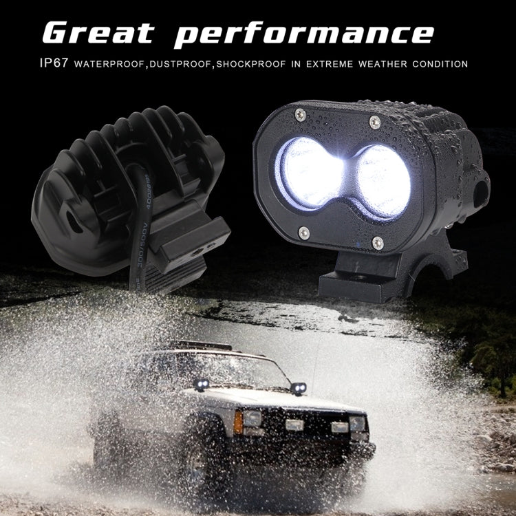 2 PCS 3 inch 20W 6000K DC12-30V Motorcycles / Car / Ship LED Spotlight A Column Lights, 2LEDs