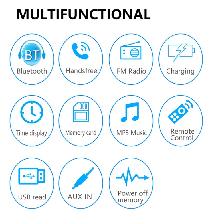 1028 Universal Car Radio Receiver MP3 Player, Support FM with Remote Control