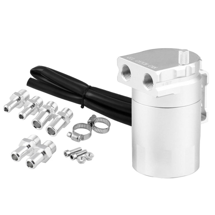 Universal Racing Aluminum Alloy Oil Catch Can Oil Tank Breather Tank, Capacity: 300ML