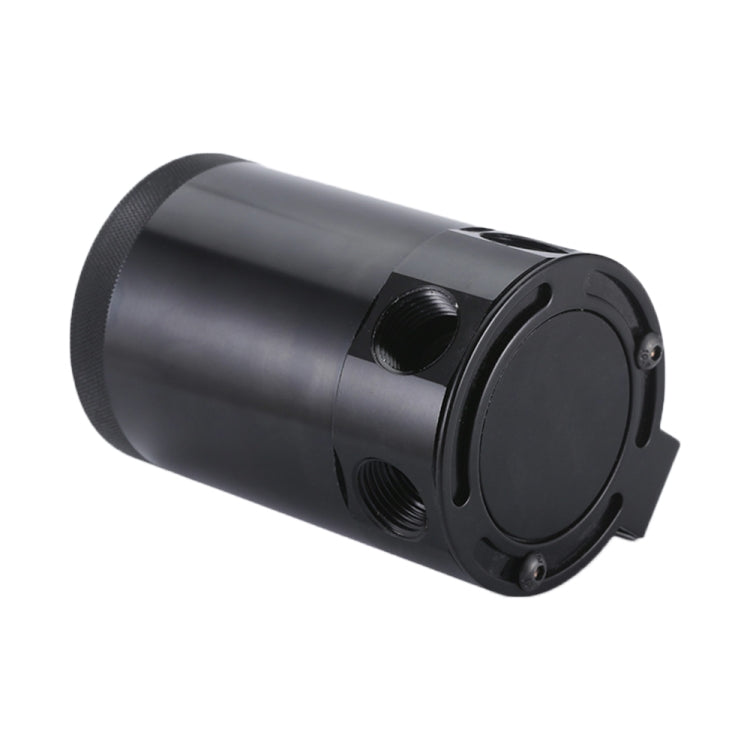 Car Universal Compact Baffled Oil Catch Can 3-Port Bilateral Uutlet Oil Can