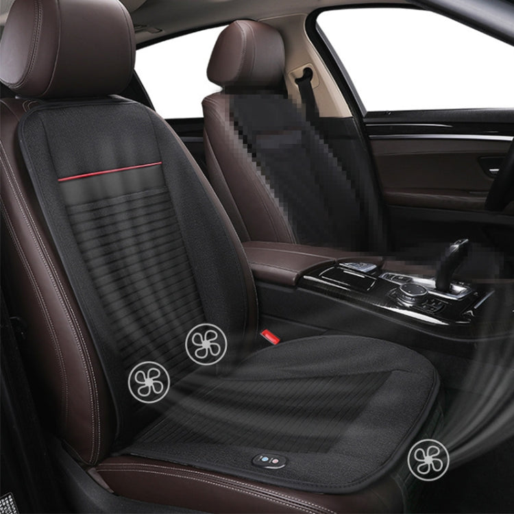 Car 12V Cushion Summer Ventilation USB Refrigeration Blowing Breathable Ice Silk Seat Cover