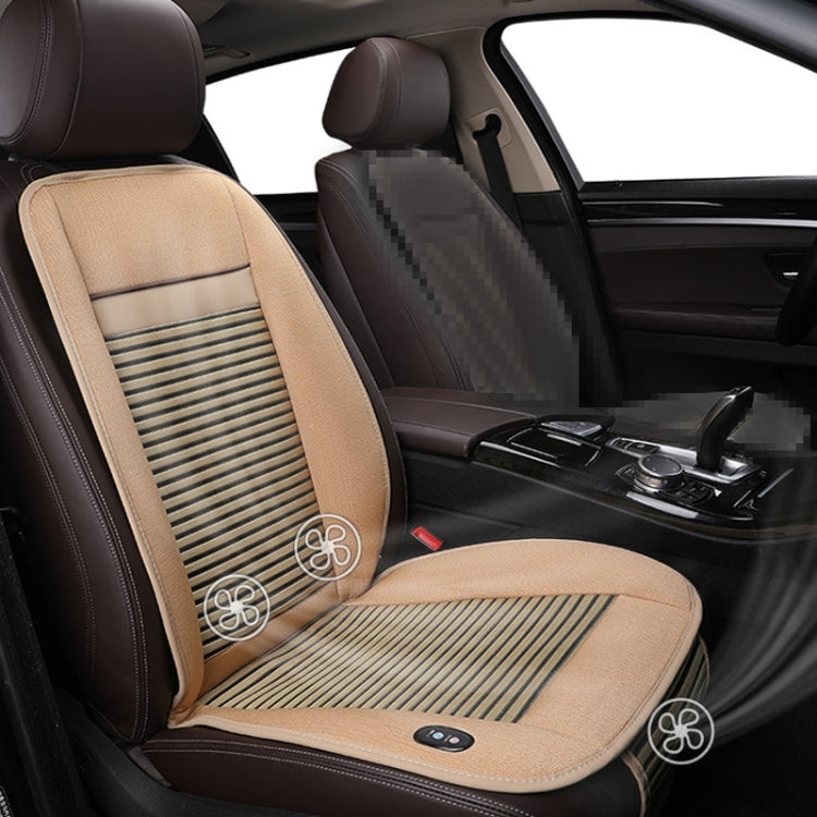 Car 12V Cushion Summer Ventilation USB Refrigeration Blowing Breathable Ice Silk Seat Cover