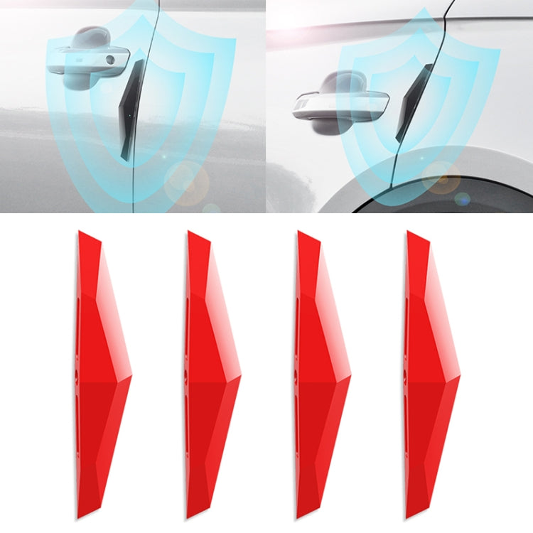 4 PCS Universal Car Screaming Bumper Door Anti-collision Strip Protection Guards Plastic Trims Stickers